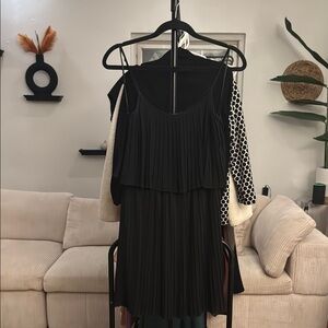 Chic Black Pleated Dress